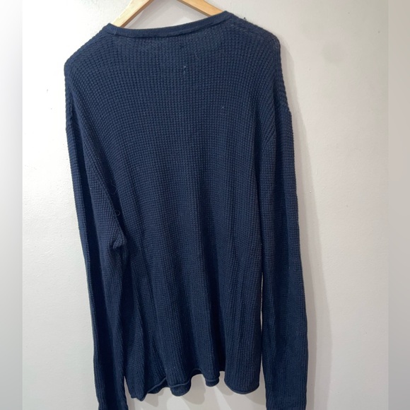 Billy Reid Cotton Cashmere Waffle Crew Long Sleeve - Picture 3 of 4